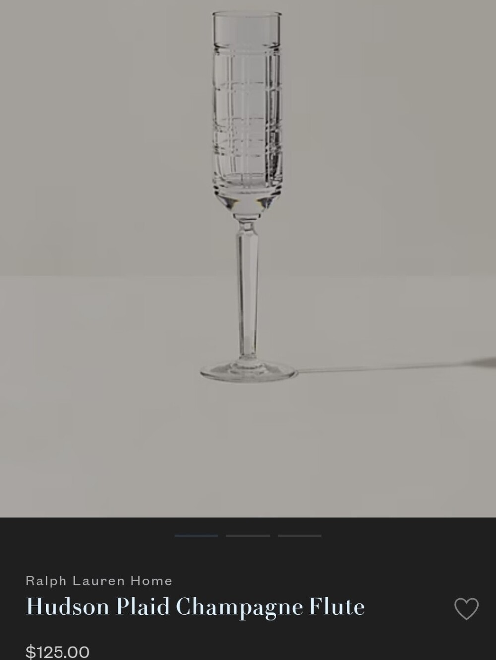 Ralph Lauren Hudson Plaid Champagne Flutes [Set of 2]